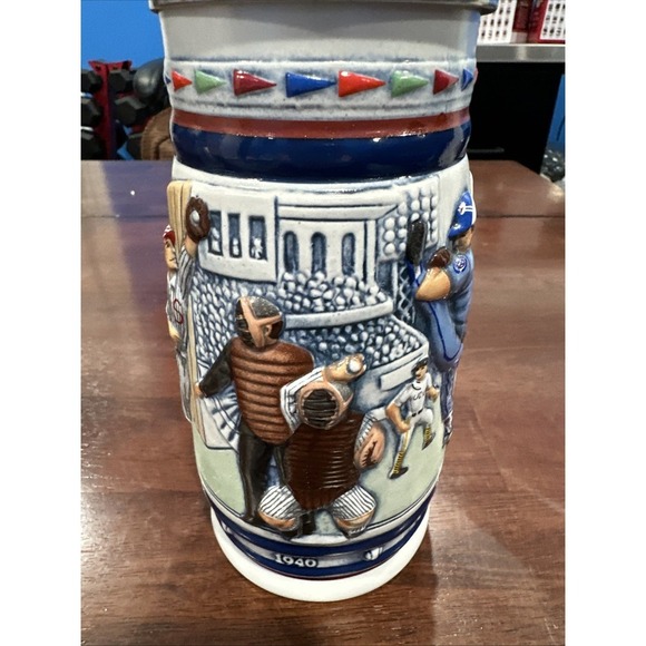 1984 8" Avon Great American Baseball Ceramic Stein In Original Box - Picture 1 of 5